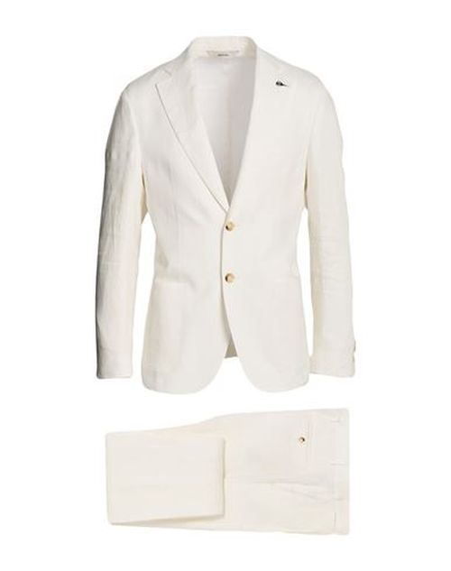 Man Suit White Size 38 Linen