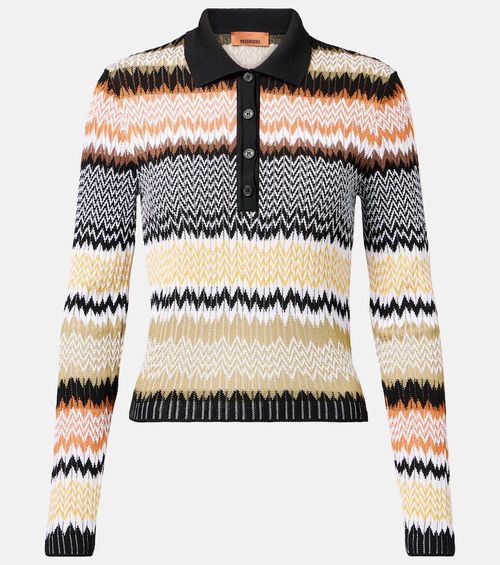 Zigzag polo sweater