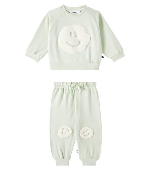 Molo Baby cotton sweatshirt and sweatpants set