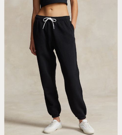 Polo Ralph Lauren for woman. 211943009003 Fleece Athletic Pants black (M), Casual, Cotton