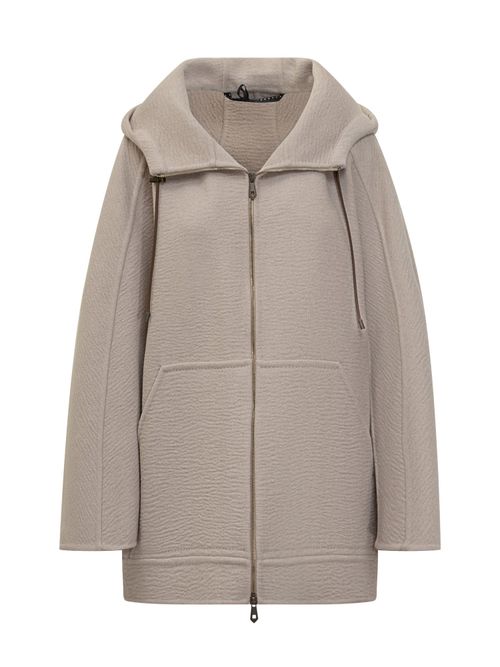 Cashmere Jacket with Hood and Zip