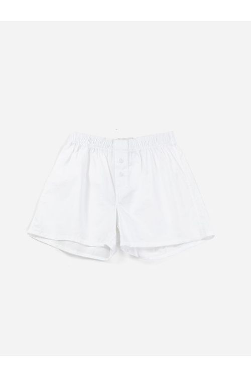 Cotton Boxer Shorts — White