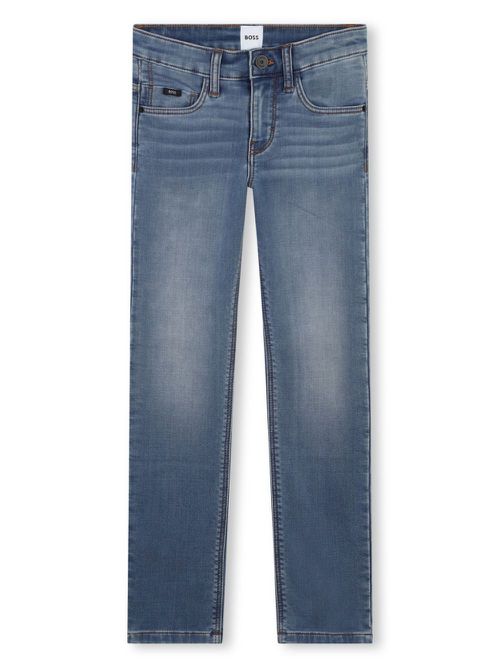 Low-rise straight-leg jeans - Blue
