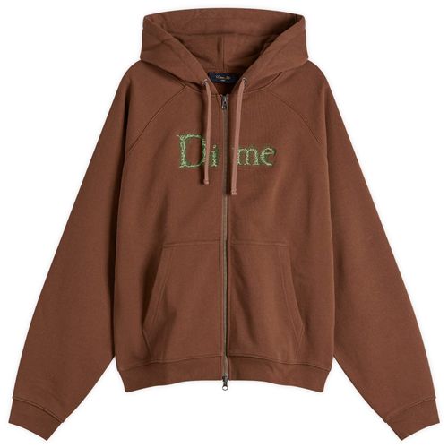 Men's Classic Veins Zip Hoodie Brown