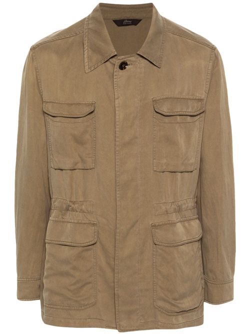Sahariana linen silk jacket - Green