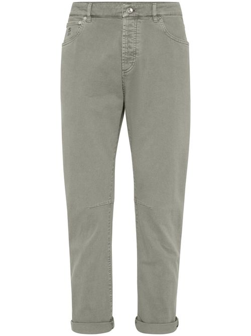 Dyed slim-fit jeans - Green