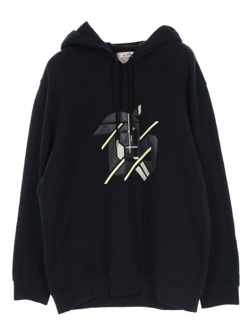 10's logo-patch hoodie - Black