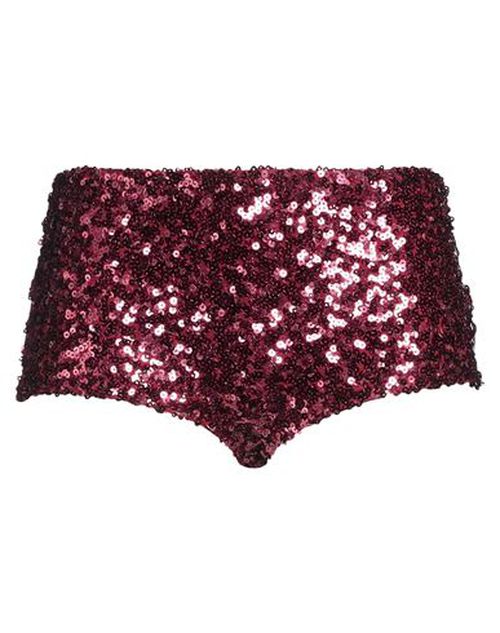 Woman Shorts & Bermuda Shorts Burgundy Size 8 Polyester, Elastane