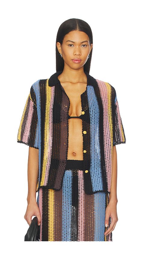 Agua Bendita Axel Shirt in Black. S. Also in