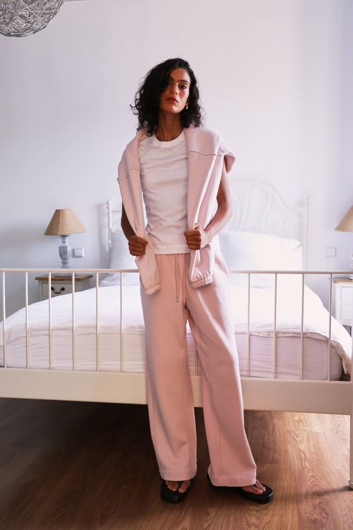 Straight Leg Sweatpant in Dusk Pink - Organic Cotton