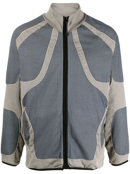 J.LAL panelled bomber jacket - Blue