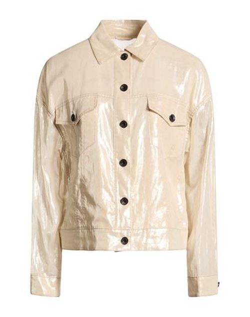 Woman Jacket Sand Size 0 Cotton