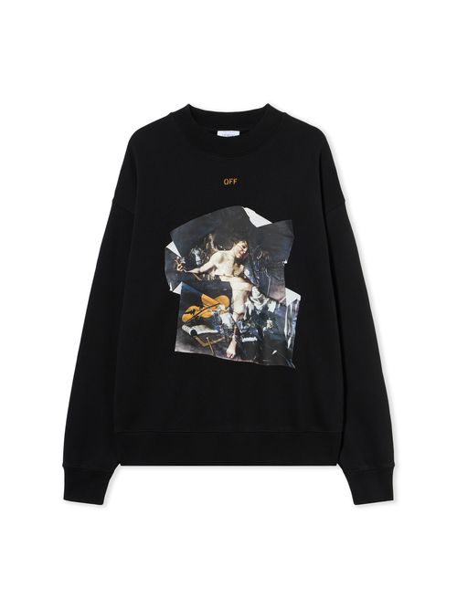 Cupid Paper Skate Crewneck Sweatshirt - Male Sweatshirts Black