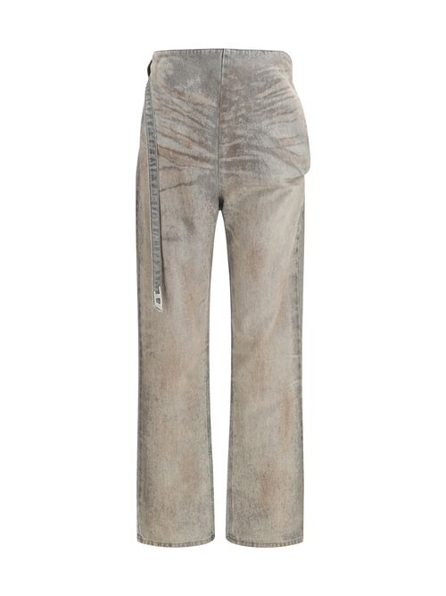 Dual-Layer Fastening-Free Jeans — Gray