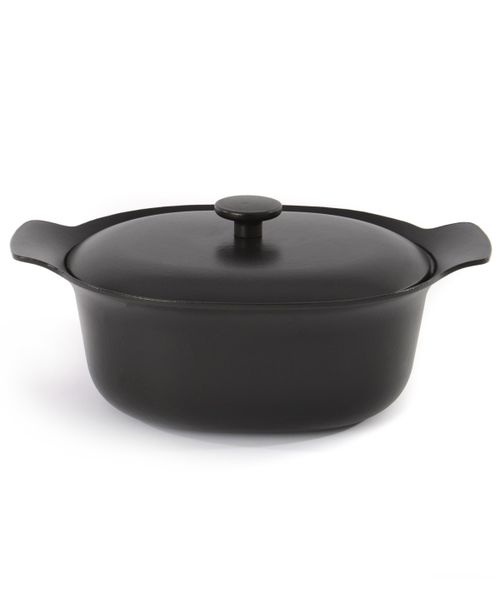 "Ron 11"" Cast Iron Dutch Oven 5.5Qt. - Black"