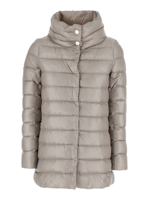 Amelia A Line Down Jacket — Gray