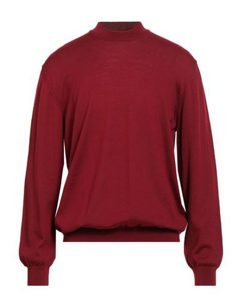 Man Turtleneck Burgundy Size 48 Merino Wool