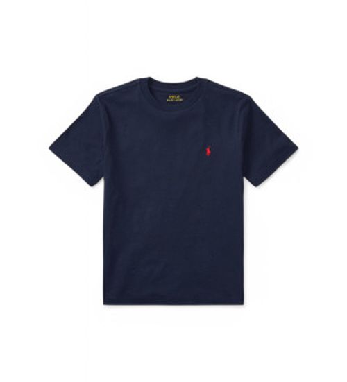 Polo Ralph Lauren for boy. 323832904037 T-shirt with navy logo (10/12años=140/149cm), Casual, Cotton, Short sleeve, children's fashion
