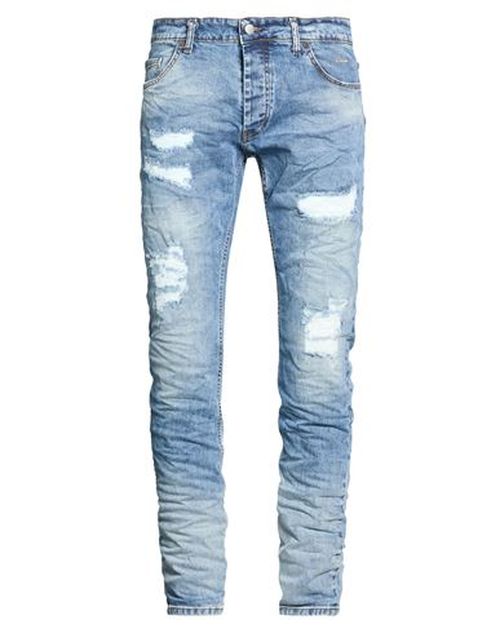 Man Jeans Blue Size 36 Cotton, Elastane