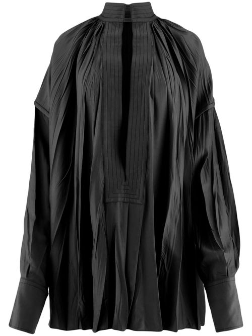 Kaftan crinkle-effect shirt - Black