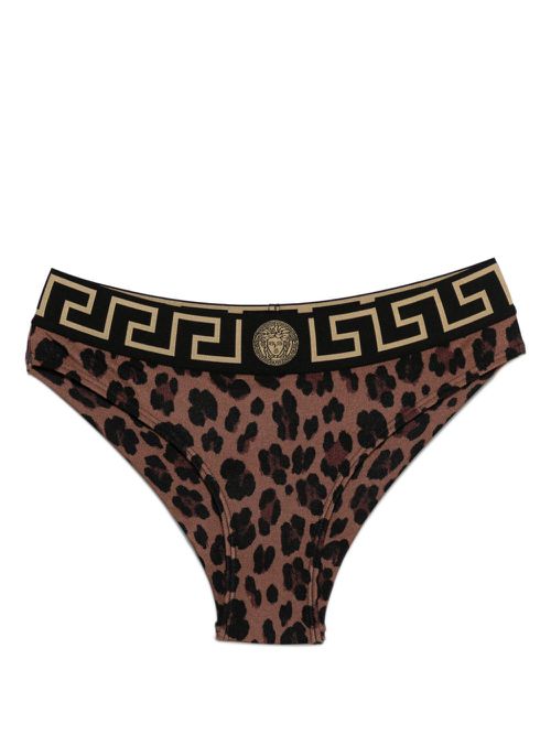 Leopard-print bikini bottoms - Brown