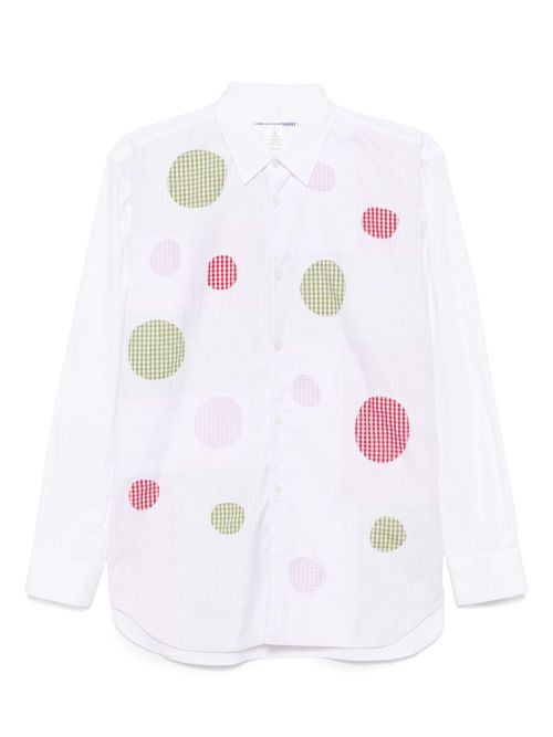 Comme Des Garçons Shirt Gingham patch shirt - White