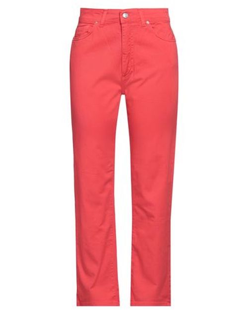 Woman Pants Tomato red Size 26 Cotton, Elastane