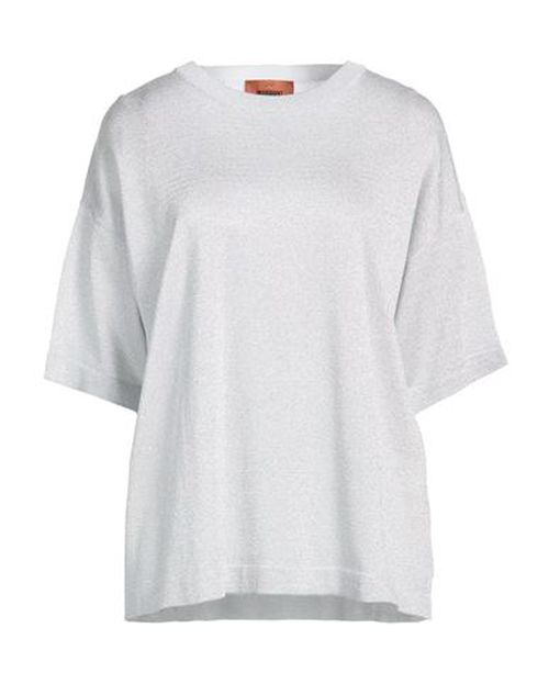 Woman Sweater Silver Size 10 Viscose, Metallic fiber