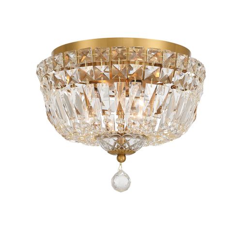 Aged Brass Flush Mount from the Roslyn Collection