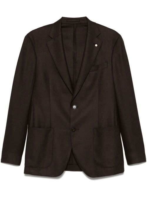 Single-breasted blazer - Brown
