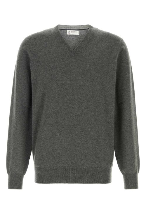 Neck Sweater — Gray