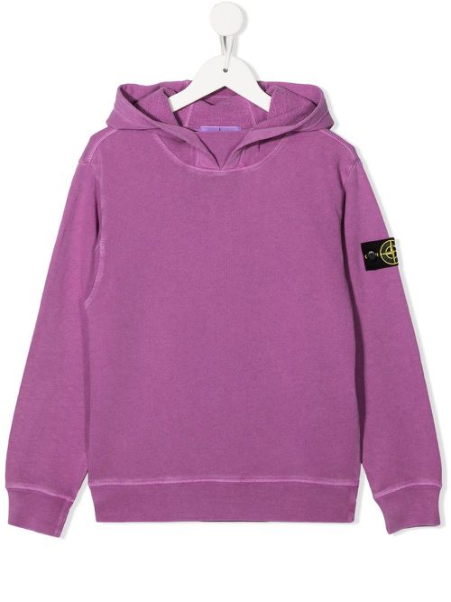 Logo patch hoodie - Purple