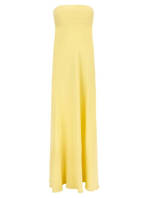Silk Chiffon Long Dress — Yellow
