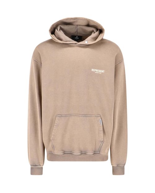 Light Brown Logo Hood Sweatshirt