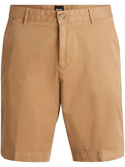 Stretch-cotton chino shorts - Neutrals