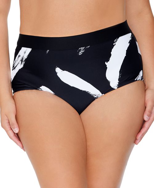Plus Island High-rise Bikini Bottoms In Black Sand