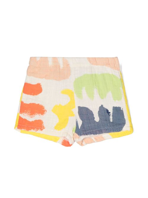 Carnival abstract-pattern shorts - White