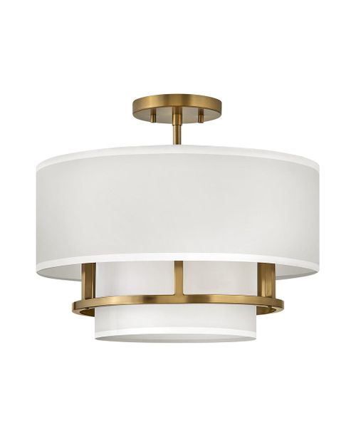 Lacquered Brass LED Semi-Flush Mount from the Graham Collection