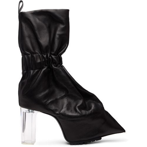 Black Temple Pull-On Cuffed Taquito Boots