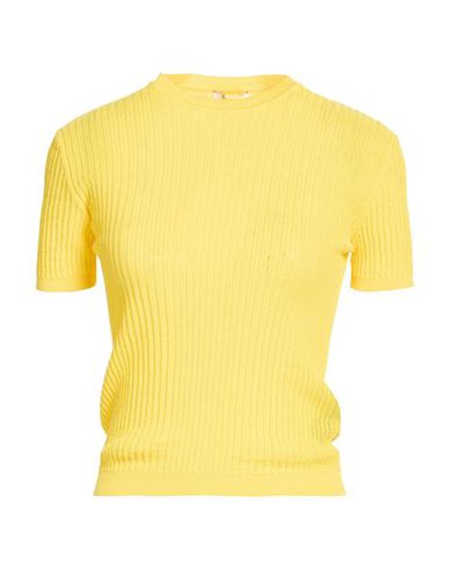 Woman Sweater Yellow Size 4 Cotton