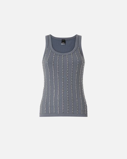 Vest top with jewel details