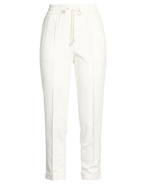 Easy Woman Pants Ivory Size 6 Cotton, Polyamide