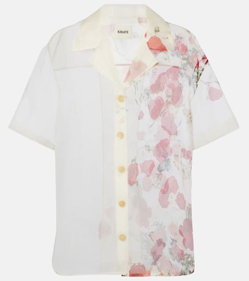 Riordan floral sheer silk organza shirt