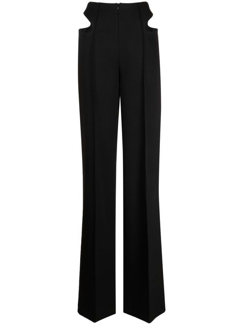Aleksandre Akhalkatsishvili cut out-detail straight-leg trousers - Zwart