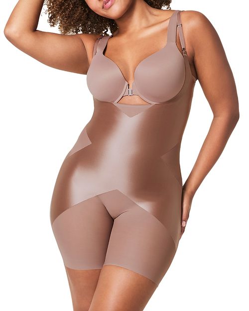 Open Bust Mid Thigh Bodysuit