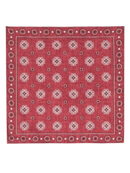 Paisley print square pocket - Red