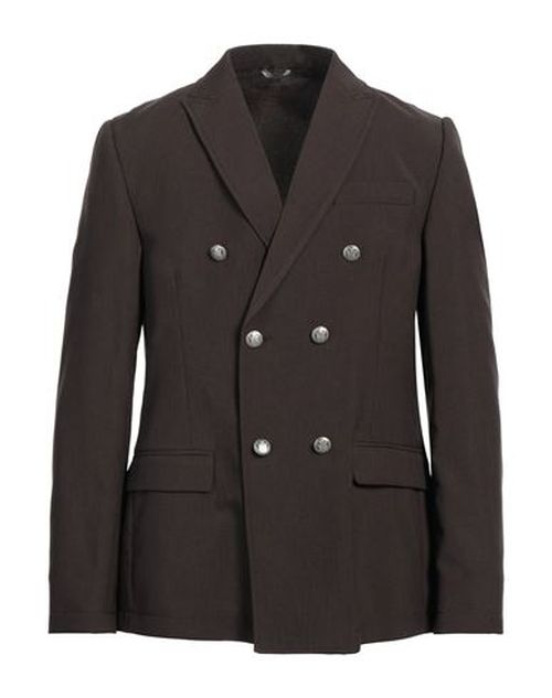 Man Blazer Dark brown Size 36 Polyester