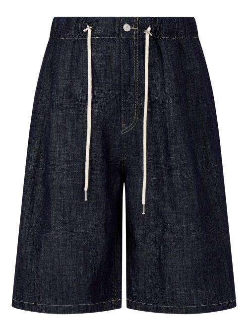 STUDIO TOMBOY drawstring denim shorts - Blue
