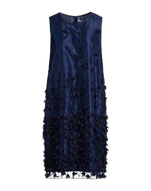 Woman Midi dress Blue Size 12 Polyester