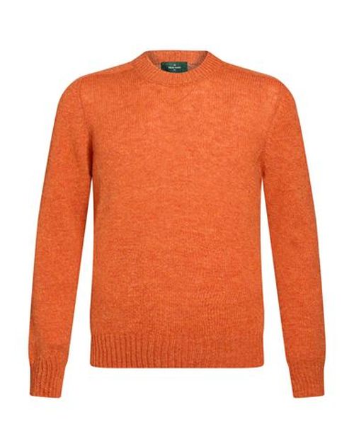 Man Sweater Orange Size 44 Virgin Wool